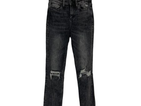 Vervet Black Distressed with Distressed Hem Jeans- Size 25 (Inseam 27.5”) Online