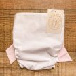 The Beaufort Bonnet Company White with Pink Bow Diaper Cover NWT- Size 12-18M Cheap