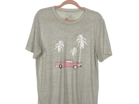 Stone+Rags Cream with Pink Car Tee- Size L Online Sale