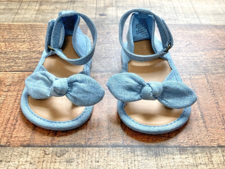 Old Navy Denim Bow Ankle Strap Sandals- Size 6-12M on Sale