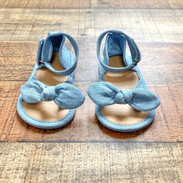 Old Navy Denim Bow Ankle Strap Sandals- Size 6-12M on Sale