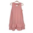 Loft Pink Sleeveless Ruffle Hem Dress- Size 14 For Cheap