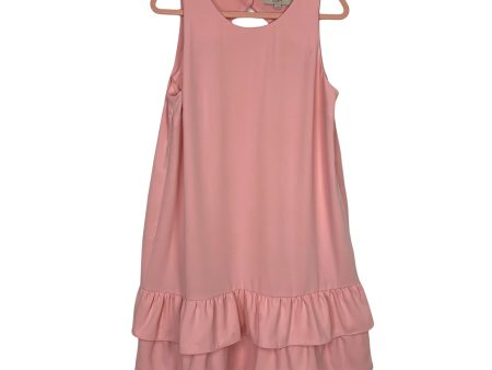 Loft Pink Sleeveless Ruffle Hem Dress- Size 14 For Cheap